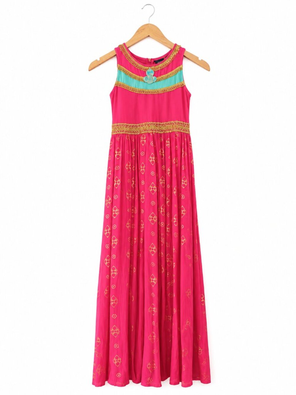 Disney Aladdin Princess Jasmine Pink Maxi Dress Girls 7/8
